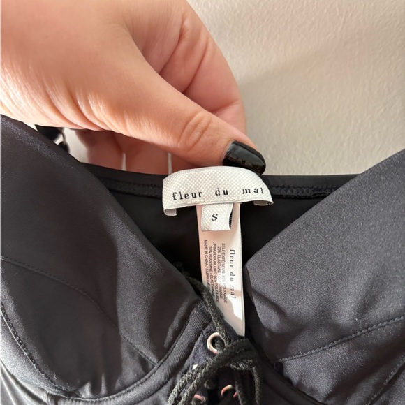 Fleur Du Mal One Piece Lace Up Bullet Swimsuit - Picture 6 of 8